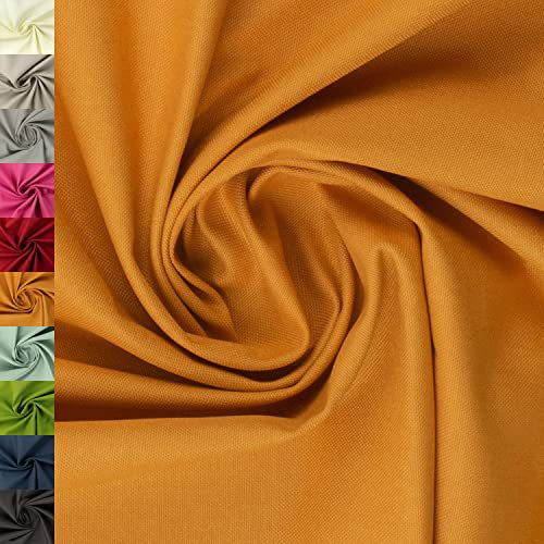 Fitzibiz Canvas Stoff Calvin von Swafing, 100% Baumwolle, uni ocker (50cm x 147cm)