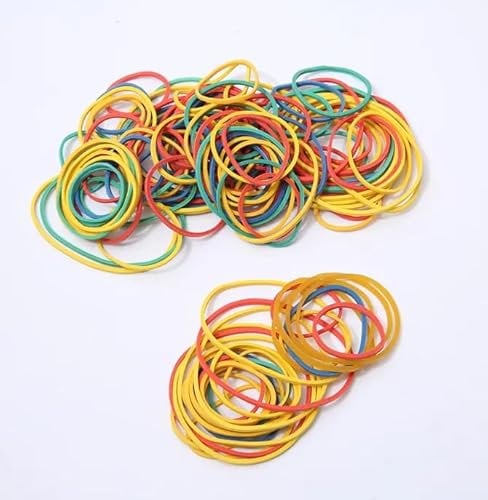 Primes DIY Strong Elastic Rubber Bands Assorted Sizes and Colors Ideal for Sturdy Stretchable Rubber Band for Home Kids, Women, Girls, Office, School, Craft, Bank Everyday use, Thick Paper Wristband