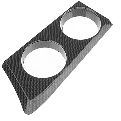 Tapa de portavasos automática, TOTMOX Conducción a la Izquierda Decoración de Consola Delantera de Coche ABS para B-MW Serie 1 116 116i 118 118i 120 120i E87 E81 E82 E88, patrón de Fibra de Carbono