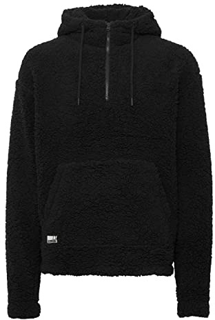 11 Project PRDaegHood Herren Kapuzenpullover Hoodie Pullover Mit Kapuze Und Teddy-Fell mit Kapuze Relaxed Fit, Größe:M, Farbe:Black (194007)