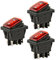 ETOPARS 3 Stück 12V 20A Kippschalter Auto KFZ Wippschalter Rot Beleuchtet Licht EIN/AUS/EIN Momentaner Schalter Reset Druckschalter Taste Wasserdicht 6 Polig DPDT Boot