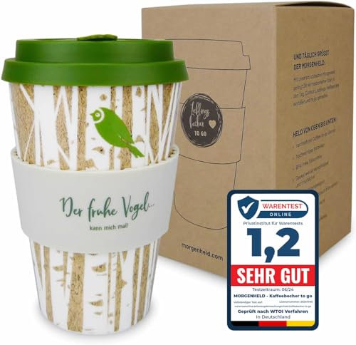 Morgenheld Tasse à Café à Emporter, Forest, Coffee to go Mug de Voyage Porcelaine 380ml