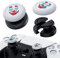PlayRealm Lot de 2 rallonges de joystick et coque en silicone pour manette de PS5 et PS4 Blanc Joker