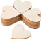 YXHZVON Holzplatten zum Basteln Herzförmig, 100 Stück Unbehandelte Holzstücke 4 cm Länge, 2 mm Dicke, Herzförmig Form, Holzplatten Natur für Weihnachten, Geschenkanhänger, Kinder, DIY-Projekte