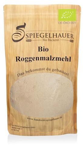 Bio Roggen Backmalz dunkel - qualitativ hochwertig und enzyminaktiv - ideal als Farbmalz - 1kg Bio Roggenmalz inaktiv