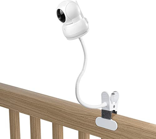 HOLACA Flexible Clip-Halterung kompatibel mit VTech VM923/924Babyphone ohne Werkzeug oder Wandbeschädigung - Weiß (Clip-Halterung)