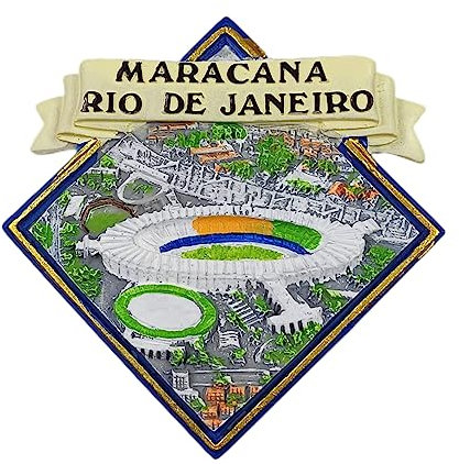 Maracana Rio de Janeiro Brasilien 3D-Kühlschrankmagnet, Souvenir-Geschenk, Kunstharz, handgefertigt, für Zuhause und Küche, Dekoration