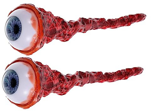 Hohopeti 2st Realistische Menschliche Augen Blutige Falsche Augen Neuheit Augapfel Herausgerissener Augapfel Gruselige Gruselige Horror-Requisiten Tragbare Süssigkeit Halloween Emulsion
