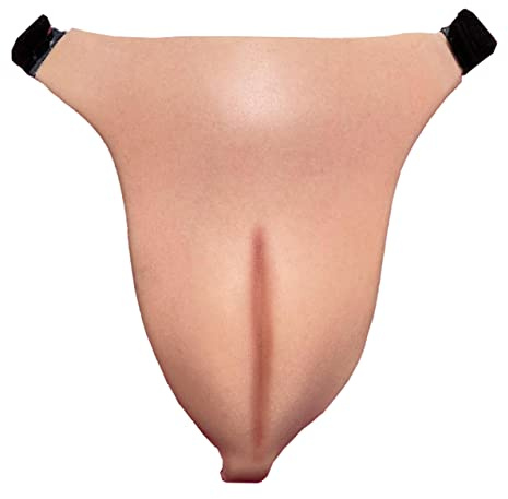 BIMEI Silicone Fake Vagina T-String For TD Crossdresser DRAGQUEEN (One Size, Rude)