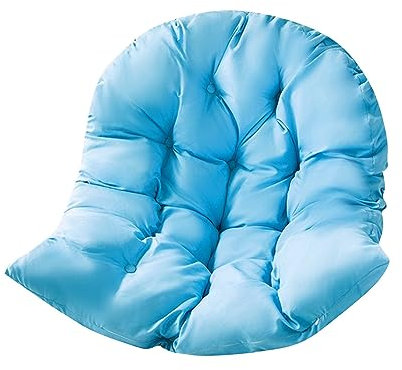 KAREN66 Hängesessel Kissen 80 x 110 cm Waschbar Schaukelstuhl Sitzkissen Dickes Hängestuhl Sitzauflage Polster Kissen für Hängeschaukel Indoor Outdoor (Blau)