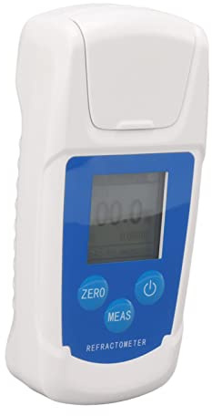 0 55% Digitales Brix Refraktometer, Flagfront Brix Refraktometer mit Automatischer Temperaturkompensation, Kühlmitteltester Zur Messung des Zuckergehalts von Fruchtsäften,