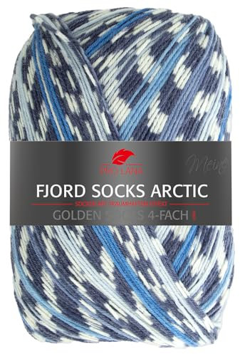 Frida's Wollhaus Pro Lana 100 g Golden Socks 4-fach Fjord Socks Arctic Sockenwolle Garn Stricken 6 Farben (286)
