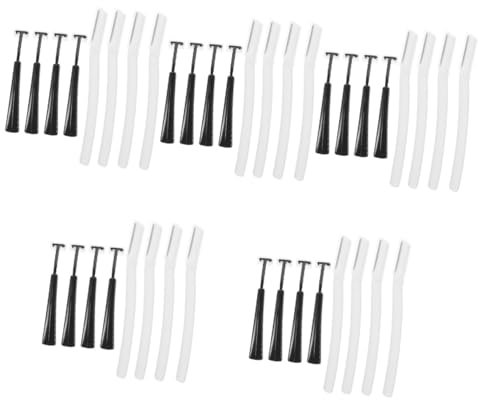 minkissy 20ensembles Rasoir à Sourcils T-shape Ensemble De Outil De Précision Pour Épilation Des Sourcils Visage Et Cou Pour Usage Domestique Et Voyage