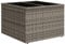 vidaXL Mesa de jardín Superficie de Cristal ratán PE Gris 55x55x37 cm