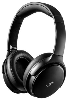 Tribit QuietPlus 71 ANC Noise Cancelling 30 Stunden Spielzeit Bequeme und einstellbare Bluetooth Over-Ear Kopfhörer Schwarz