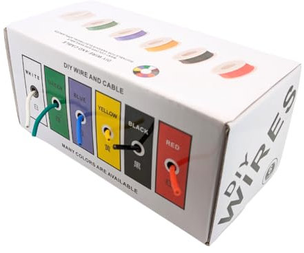 6 Colours Spooled Electrical Wire Electronics Cable Kit Tinned Copper Wire (20AWG (42m Total) Rigid)