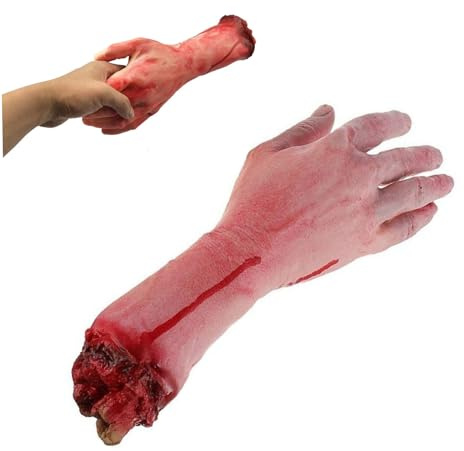 NASSMOSSE Arm gebrochener Hand Horror blutig realistischer Streichtrick für Aprilscherz Halloween Party Requisiten (gebrochener Arm)