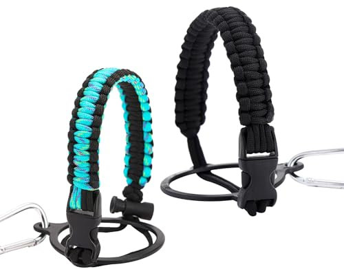 Lot de 2 sangles de bouteille d'eau à accrocher - Porte-bouteille - Ceinture - Porte-bouteille - Sac à dos - Porte-gobelet - Ceinture avec mousqueton - Convient pour le quotidien, la randonnée, le