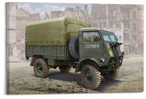 ZLQYHW Militärfahrzeug-Poster WOT 8 WWII British Truck Dekorative Leinwand Familie Schlafzimmer Kunstwerk Bild Gemälde 20 x 30 cm
