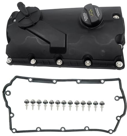 Hajus 1031040 Ventildeckel Zylinderkopfhaube Öleinfülldeckel Entlüftungsventil Ventildeckeldichtung passend für Audi A4 8E A6 VW Passat Sharan Transporter T5 Skoda Superb I II Seat 1.9 2.0 TDI