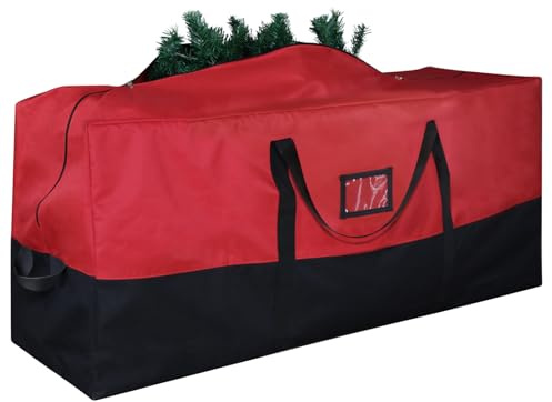 BSTGE Christmas Tree Storage Bag, Fits Up to 9 Ft Artificial Trees, Large Heavy-Duty Waterproof Storage Bags with Reinforced Handles, Dual Zippers & Card Slot, 600D Oxford Extra Large Moving Bags