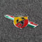 Auto Emblema per Abarth 595 2016-2023, Logo Adesivo Fregi Stemma Logo Auto Distintivo Adesivi in Metallo 3D per Cofano Anteriore e Posteriore Carrozzeria Accessori,E