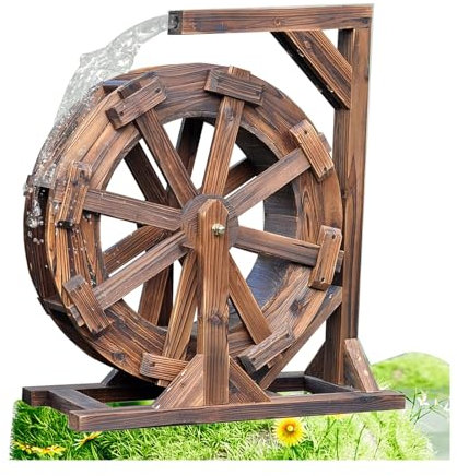 Fontaine À Eau en Bois, Décorations De Bureau, Fontaine À Eau De Décoration De Jardin, Fontaines À Eau Et Cascades Extérieures, for Jardin, Arrière-Cour, Étang, Cour(50cm/19.7inch)