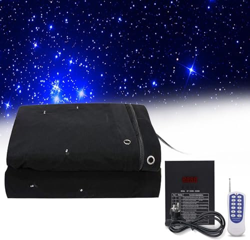 LoJax Toile De Fond Étoilée LED pour Scène, Toile De Fond Étoilée Nocturne, Rideau Étoilé Pliable Décoration De Fond Photographique Étoilée avec Contrôleur pour Mariage Et Fête De Noël