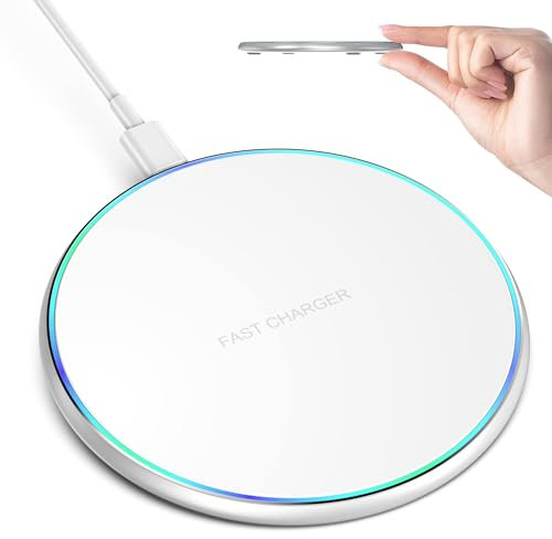 Wireless Charger, Wireless Charging Pad for iPhone 16/15/14/13/12/11 Pro/Pro Max/XS Max/XR/SE, Wireless Charging Mat Station for Samsung Galaxy S25/S22/S21S20/S10/S9/Note10/9