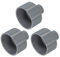 sourcing map Lot de 3 raccords réducteurs de tuyau en UPVC, 63 x 25 mm, connecteur adaptateur de tuyau droit en PVC pour égout domestique, plomberie, ligne d'eau, gris