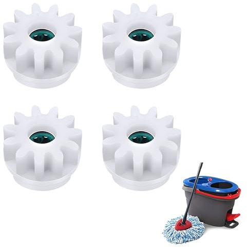 4-Pack Spin Mop Replacement Parts for vileda, Spin Mop Bucket Clutch Bearing Gear Sprockets One Way Bearing Sprockets Pedal Repair Replacement Compatible with O-Cedar Vileda and More