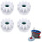 4er-Pack Spin Mop Ersatzteile – Schaufelkupplungslager Zahnkranz kompatibel mit O-Cedar, Vileda und mehr – Einweg-Lagerpedalreparatur für Wischeimer – einfache Installation