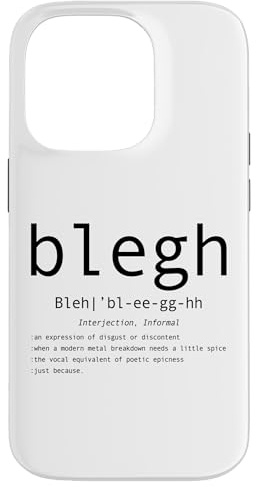 Blegh Definition Heavy Metal Head Lustiger Metalfan Hülle für iPhone 14 Pro