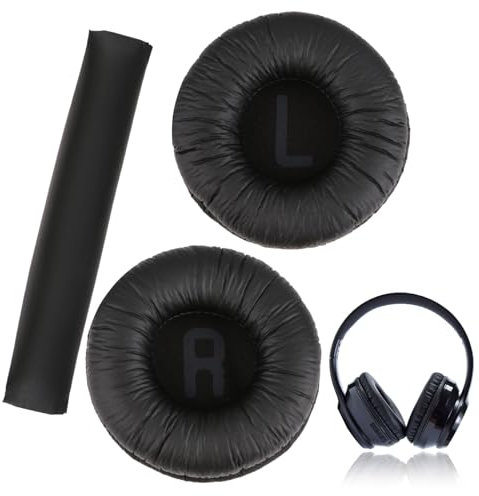 teasteam Cuscinetto per cuffie JBL Tune 450BT 500BT 510BT 520BT E40BT Memory Foam Cuscino 70mm Cuscinetti auricolari Sostituzione Rapida con Cuscino Fascio Testa Comodo da Indossare Nero