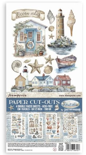 Stamperia SBBCT12 Paper Cut Outs, Assorted, 15 x 30,5 x 0,3 cm