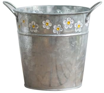Xafrstyu Metallwannen im Antik-Design, Deko Eisenwannen, Schale zum Bepflanzen, Pflanzkübel, Pflanzgefäß, Garten-Deko für Draußen (S-Rund)