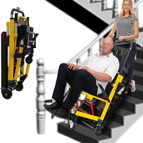 DGHKB Montascale per Anziani,Montascale Elettrici,Sedia A Rotelle Elettrica Pieghevole,Montascale Portatile,Scooter per Disabili,per Scale su E Giù A