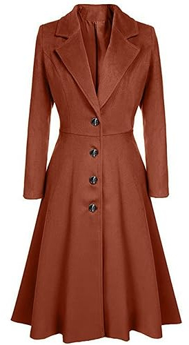 ZRYAZQ Wintermantel Damen Elegant A Linie Mantel Damen Winter Warm Lang Wollmantel mit Gürtel Trenchcoat Lange Winterjacke Revers Zweireihig Übergangsmantel mit Taschen Damenmantel Winter Mäntel