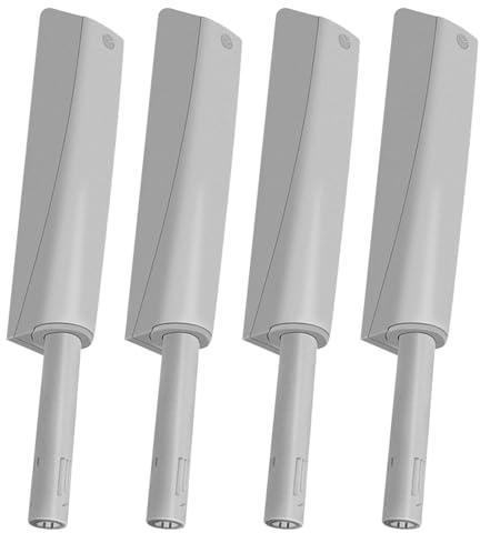 Anneome 4 Stück Teiliges Push latch für Möbeltüren Magnetischer Türöffner und Dämpfer Kompakt Stabil Einfache Montage Griffige Graue Schranktür zubehörteile ohne Griff Passend für Rahmen