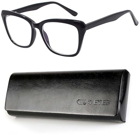 Foureyes 4EYES Occhiali da lettura antiriflesso in CP leggeri e flessibili – Montatura resistente, comfort elevato, per donna FS3832– Custodia in pelle e panno inclusi