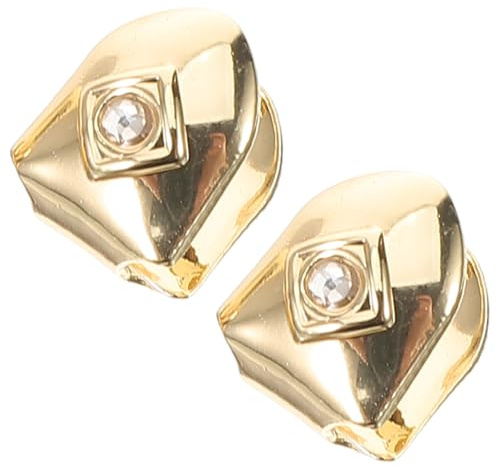 JOINPAYA 2 Stück Hip Hop Zahngrills Metall Gold mit Kristall Einzeln Leichter Zahnschmuck für Party Kostüm Bühnenauftritte