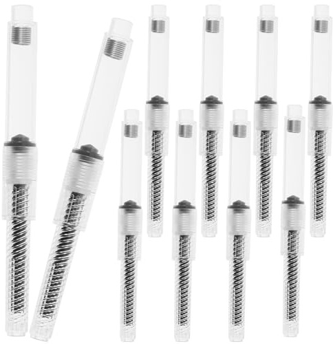 WEKADRIN 10Pcs Fountain Pen Ink Converters 3.2Mm Rotary Spring Fillers Pen Ink Refill Tubes for Writing and Calligraphy