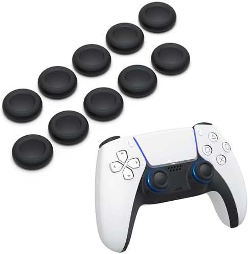 Yisica 10 st joystick-lock för PS5/PS4-kontroll, halkfria, lasertextur, slitstarka joystick-lock för PS5/PS4-kontroll (10)