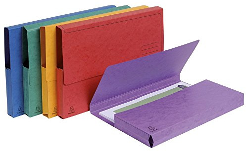 Exacompta 5 pocket folders with gusset assorted