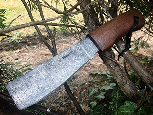 Machete fatto a mano di damasco, coltello da caccia