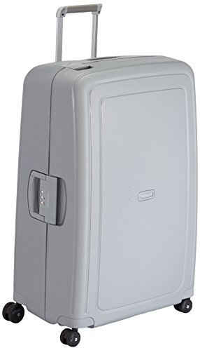 Samsonite S'Cure - Handgepäck Koffer 55 x 40 x 20 cm - Hartschalen Kabinentrolley passend für die meisten Airlines inkl. Ryanair und EasyJet - 4 Rollen, TSA-Schloss, Leicht - 34 L - Silber