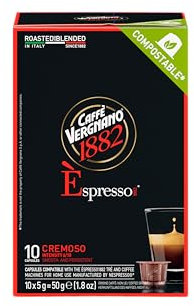 Caffè VergnanoÈspresso1882 Capsules Biodégradable/Compostable Cremoso 50 g