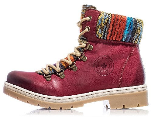 Rieker Damenschuhe Stiefeletten Gefüttert Stiefelette Rot Freizeit, Schuhgröße:EUR 41