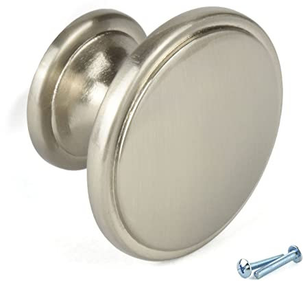 M4TEC Interior Kitchen Cabinet Door Knobs Cupboards Drawers Bedroom Furniture Pull Handles Nickel. F9 Series: 38 mm