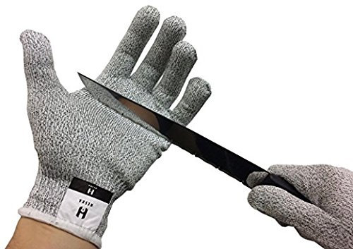 Heska - Cut Resistant Gloves - Grey - High Performance Level 5 Protection - Food Grade - 3 (Small)